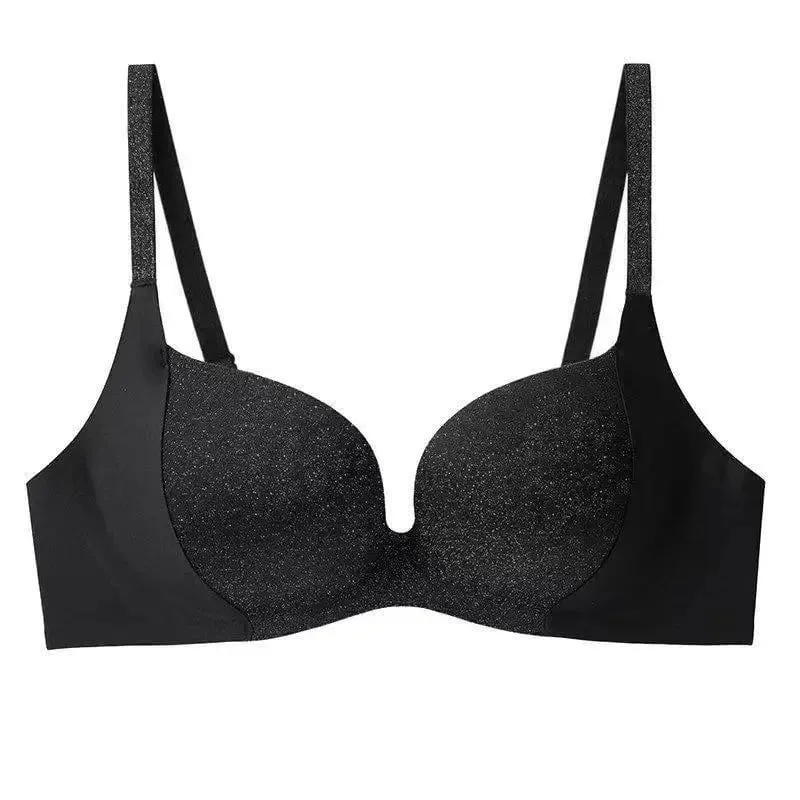 Sexy Rhinetone Push up Bra for Women with Adjustable Shoulder Straps Seamless Lifting Anti-sagging Lingerie
