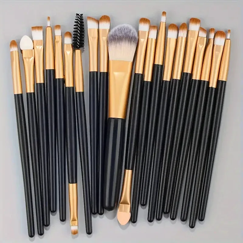 20Pcs Eye Makeup Brushes Set Detail Eyeshadow Brush Makeup Brush White Ultra Soft Eyeshadow Eyeliner Blending Makeup Tool