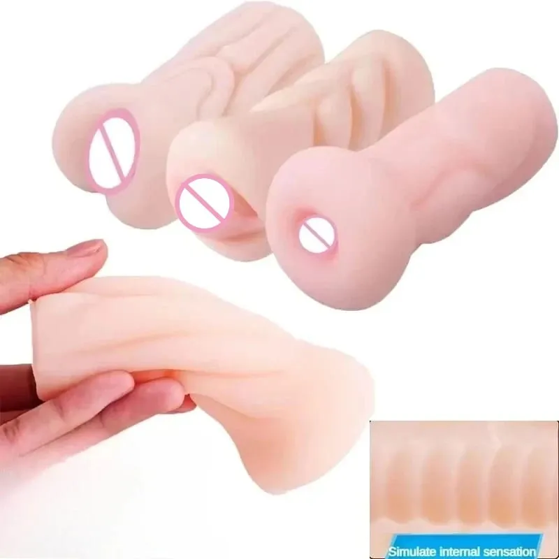 Männer Flugzeug Tasse Männlicher Masturbator Oral Vaginal Anal Masturbation Weiche Echte Vagina Tasche Pussy Sex Spielzeug für Männer Blowjob