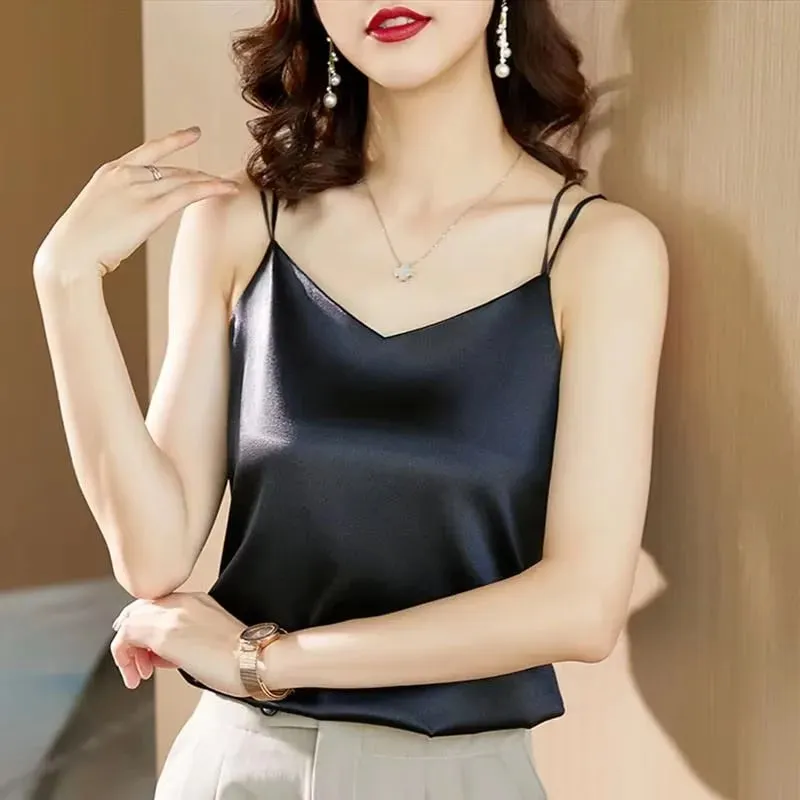 Women Summer Tanks Camis Vest Fashion Casual V-Neck Ladies Street Tanks Tops Tees Hotsweet