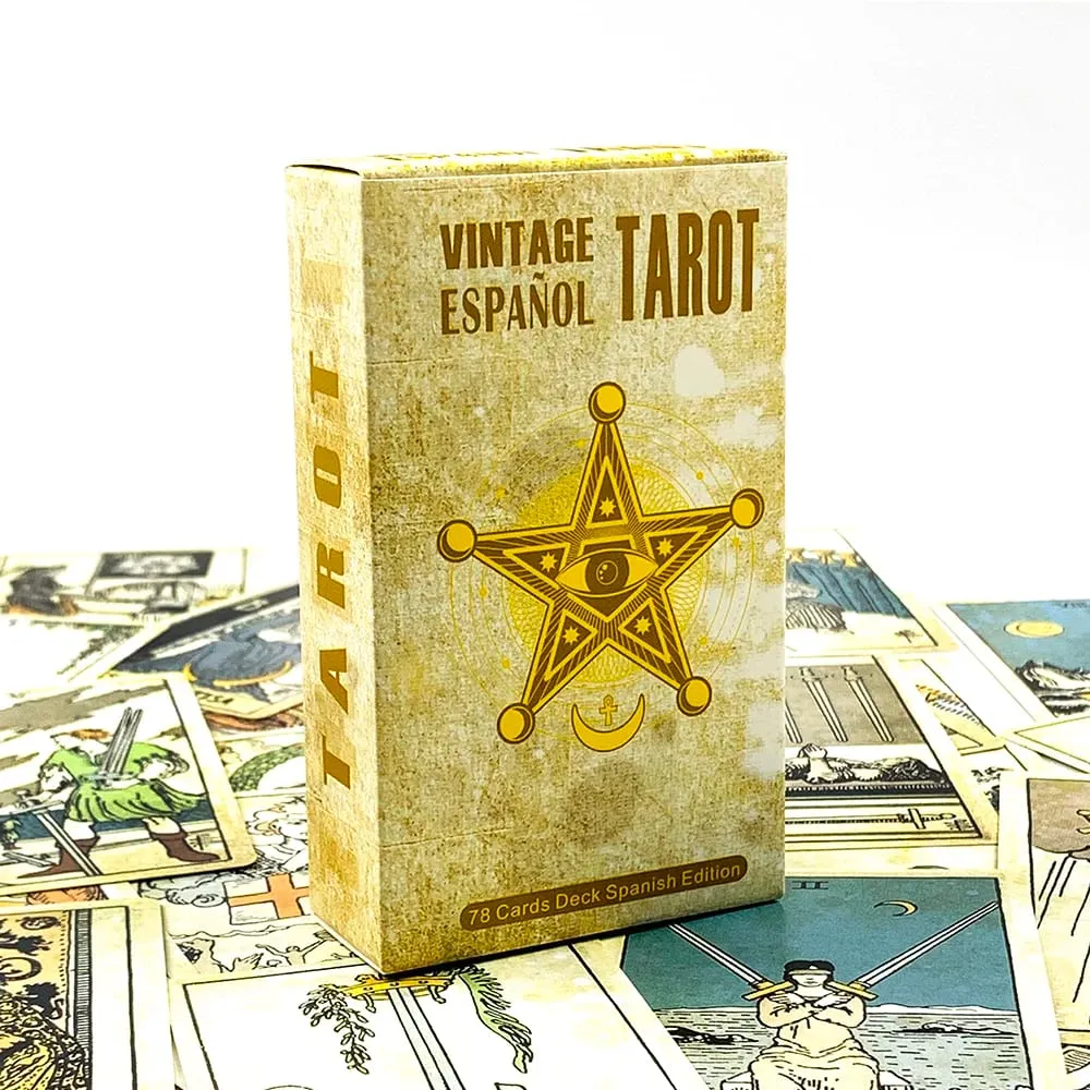 Vintage Español Tarot Deck 78 Tarot Cards Spanish Version Fortune Telling Divination Board Game Cards Game for Beginners