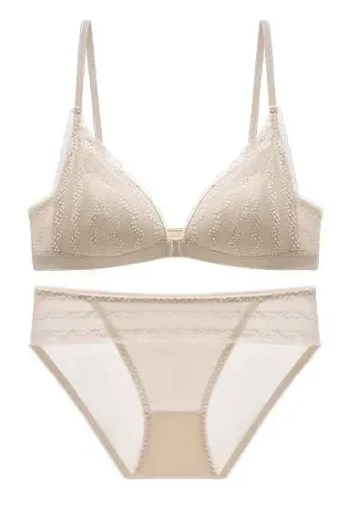 Push Up Bra for Small Breasts - Front Close Lace Bralette Wireless Demi Triangle Cup Sexy Underwear Thin Demi Cup Small Chest
