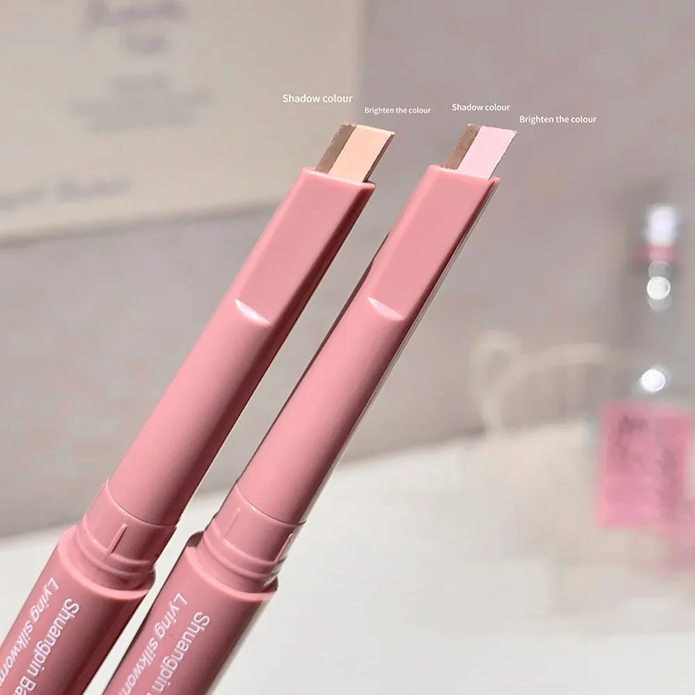 Gege Bear Dual-Tone Silkworm Pen 2-in-1 Highlight & Shadow for Natural Long-lasting and 3D Effec Friendly to Beginners