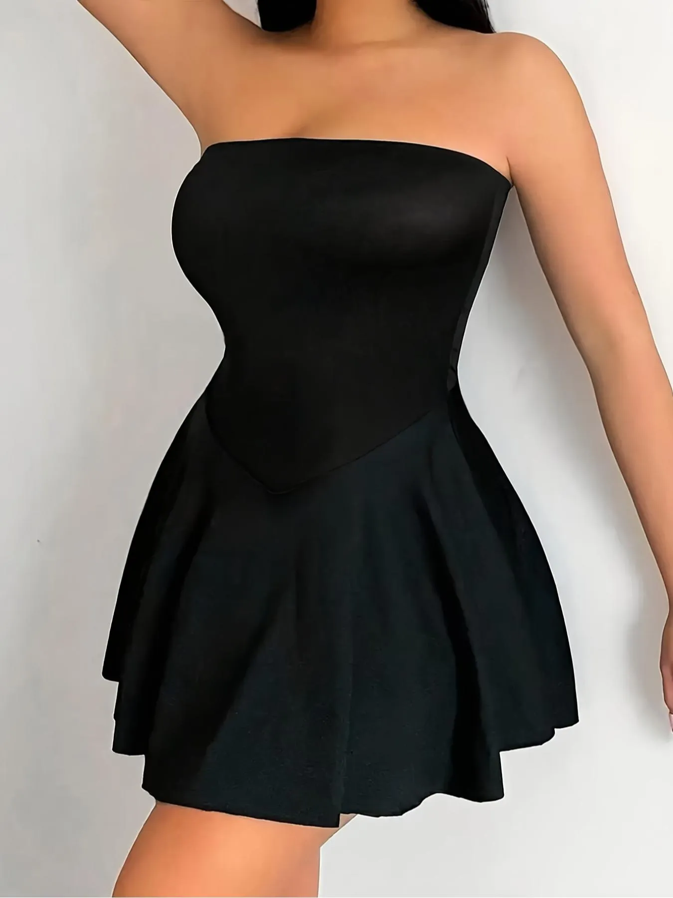 High Waist Strapless Bell Mini Skirt Fitted Design for Daily Wear Night out Special Occasions All Seasons