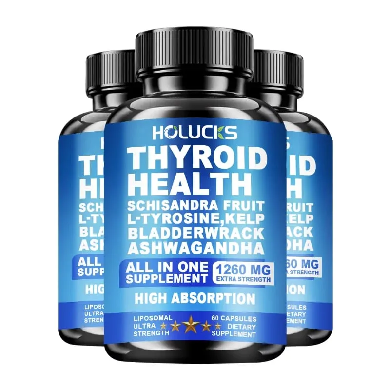 Advanced Thyroid Wellness Capsules with Schisandra Ashwagandha Kelp Improve Metabolism Focus & Whole-body Vitality Immune