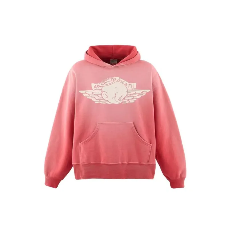 26SS New SAINT Mxxxxxx BABY MICHAEL HOODIE High-Street Oversized Cotton Hooded Sweater Printed Washed Hoodies For Men