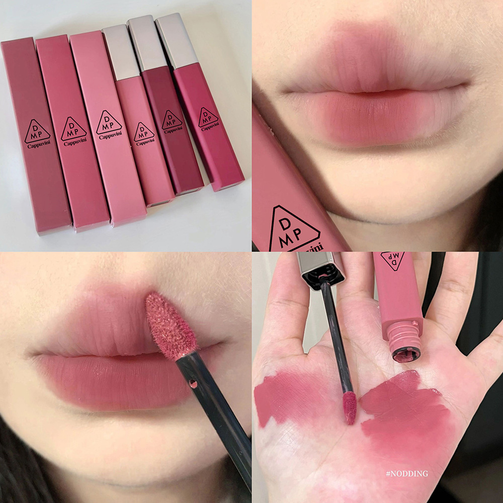 Cappuvini Matte Velvet Lip Glaze, feuchtigkeitsspendender, glatter, langanhaltender Lippenstift, Make-up-Lipgloss