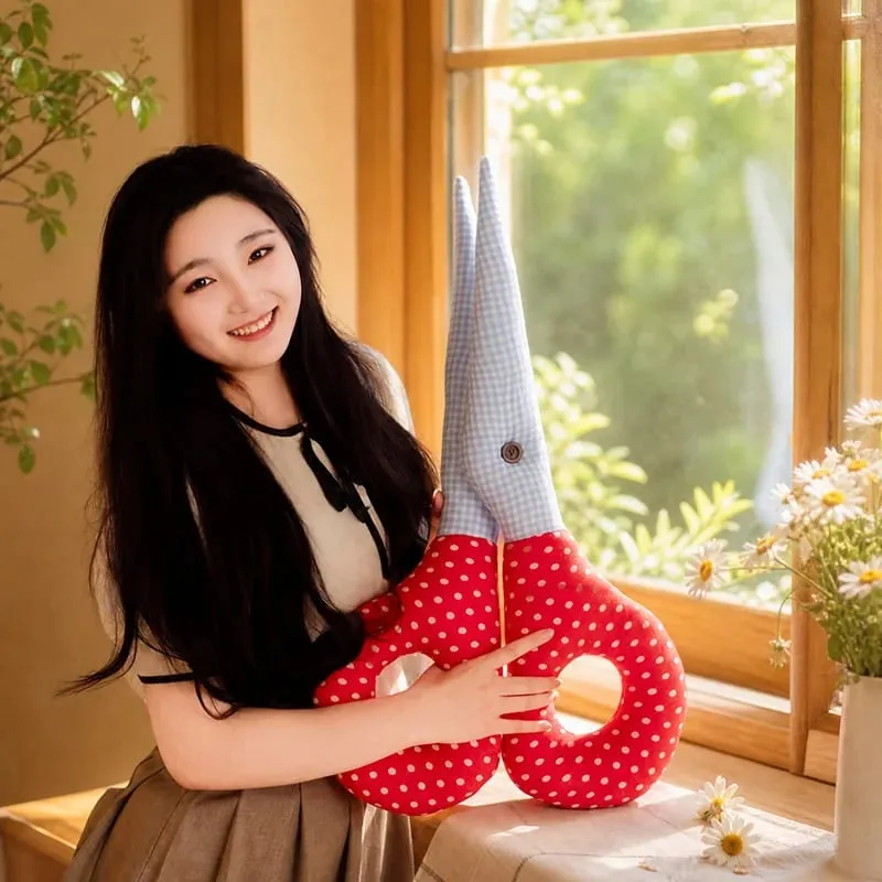 Scissors Plush Pillow Cos Gwen Cute Creative Simulation Cloth Scissors Stuffed Toy Soft Cushion Funny Stress Relief Gift — image 4