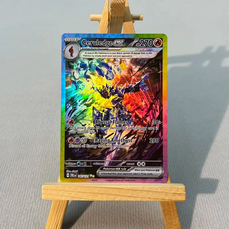 PRE PTCG5-001 Tcg proxy PKM Cards Vaporeon ex Espeon ex Rare Collection Battle Toys Gifts for Hobbies home play