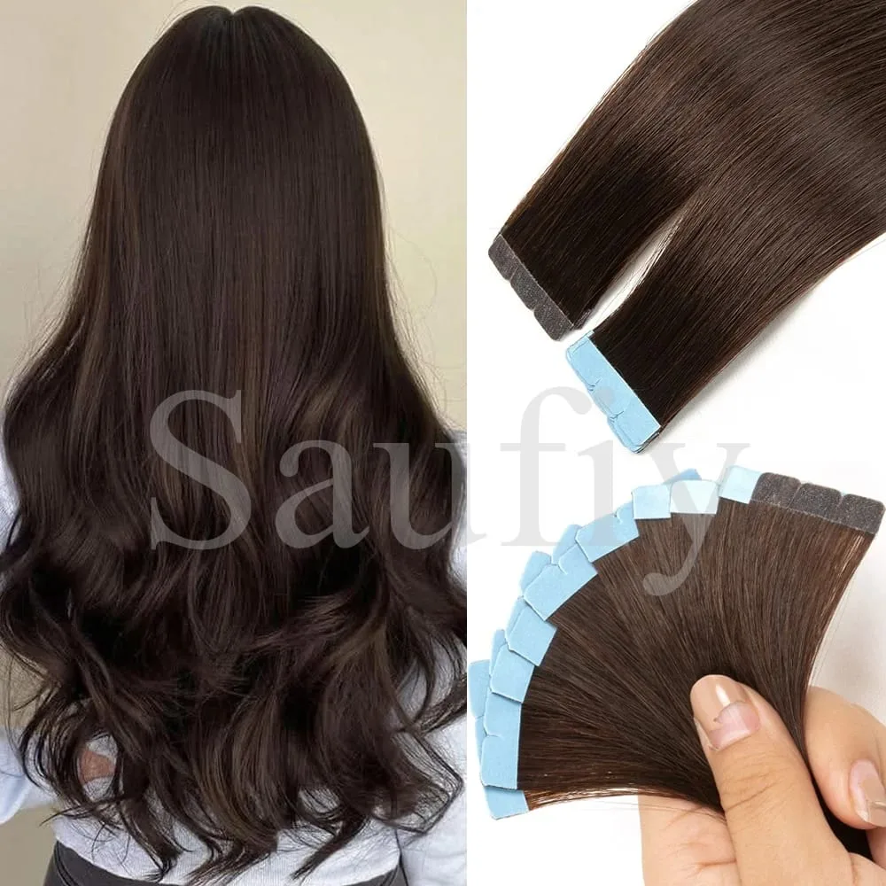 12-20inches Balayge Blonde Mini Tape in Human Hair Extensions Double Side Invisible Seamless Tape Ins Hair 10pcs/Pack Natural Straight Black Blonde Balayge Brown Mini Tape In Hair Extensions