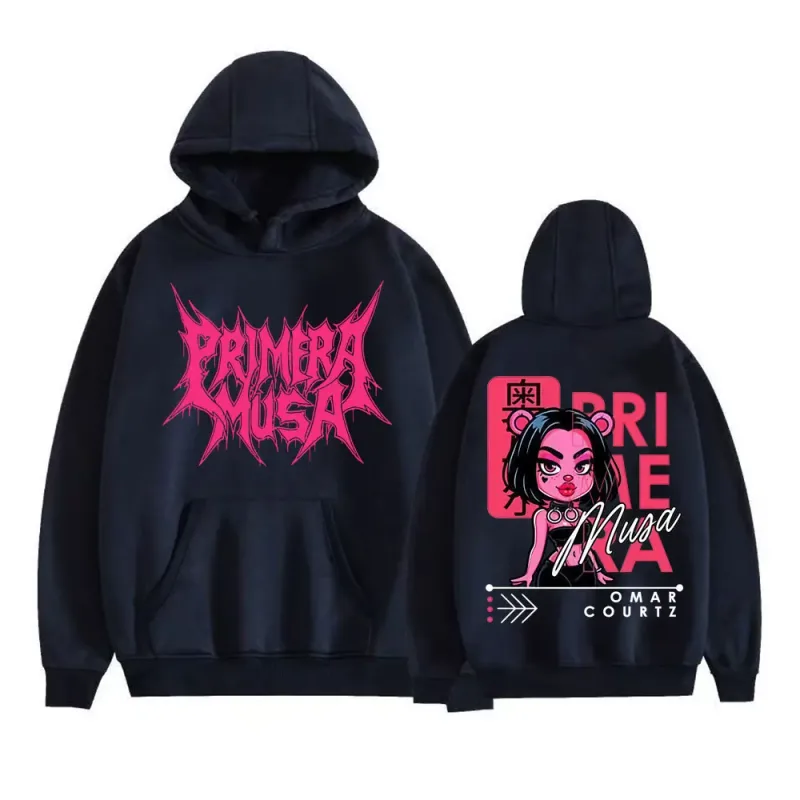 Omar Courtz Primera Musa 2025 World Tour Hoodies Men Women Vintage Hip Hop Streetwear Sweatshirts High Quality Fleece Pullovers
