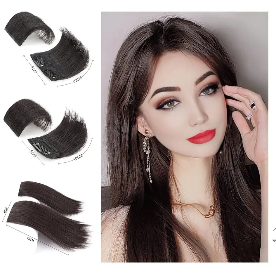 Synthetic 2 pieces/set of wig pads hair extensions opening and top replacement pieces replacement artifact