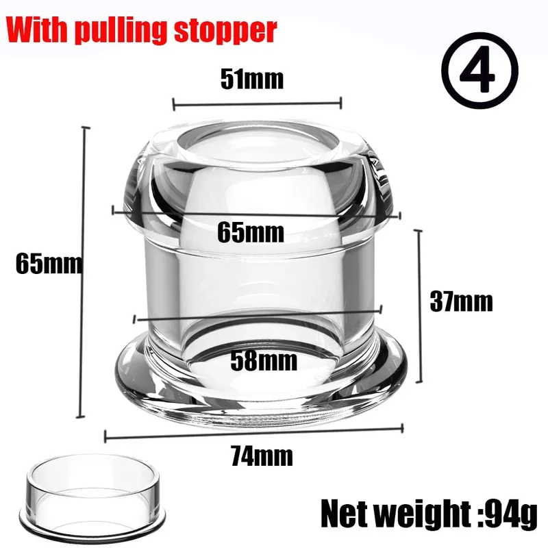 Anus Dilation Expander Prostate Massage Hollow Speculum Peeking Butt Plug Anal Beads with Stopper Adult Sex Toy for Women Men