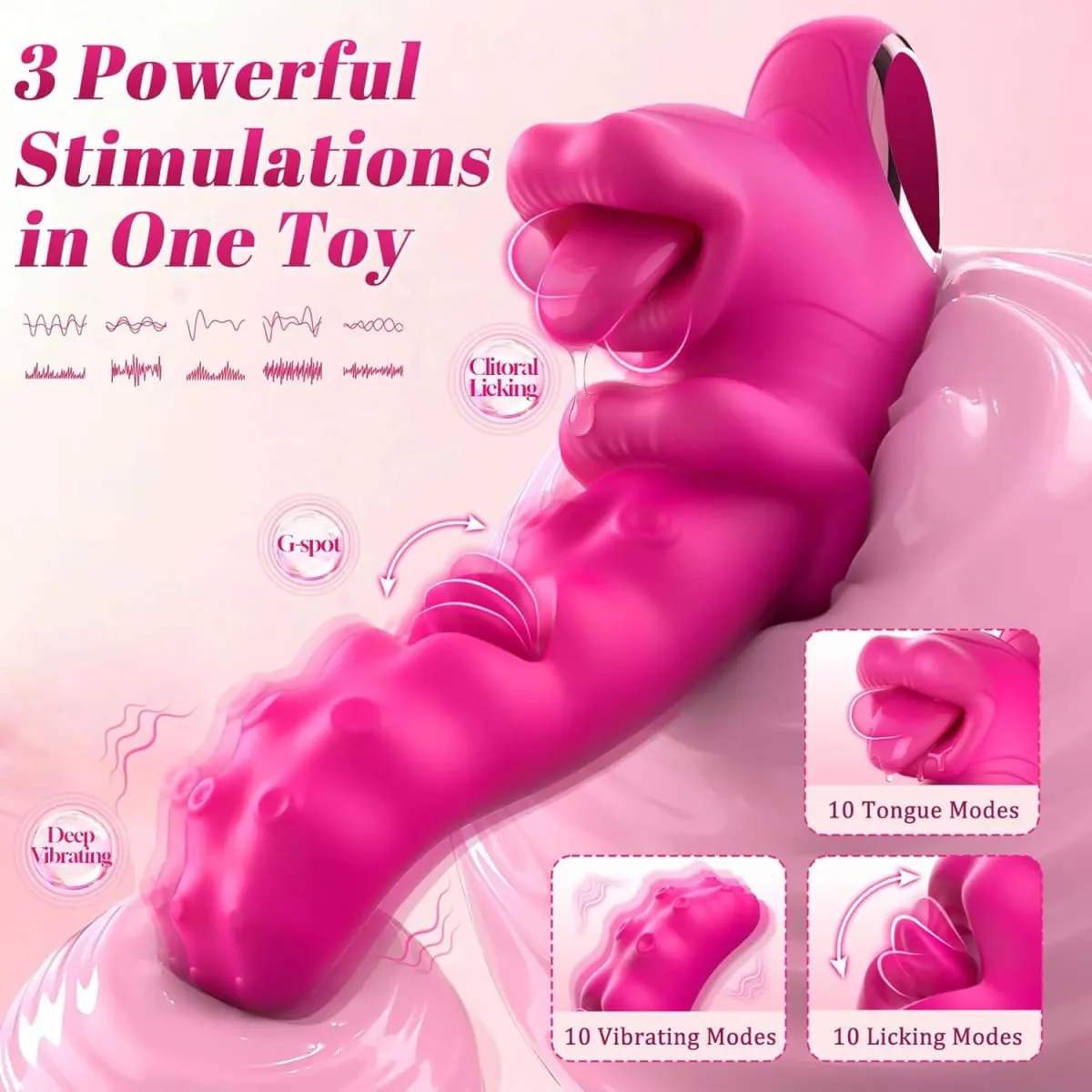 G Spot Dildo Vibrator Couples Sex Toys for Women Vibrating Adult Toys Realistic Tongue Vibrator for Women Pleasure for Female