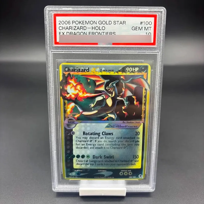 Diy Lugia Charizard Giratina 10Points Rating Card Magikarp Mew Latios Copy Version Game Anime Collection Cards Gift Toy