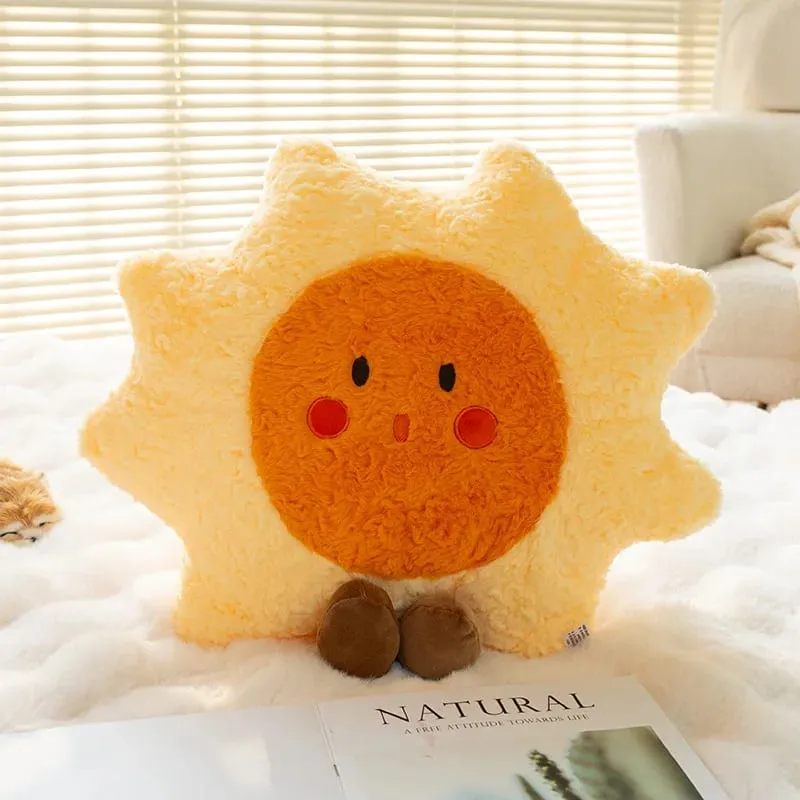 45cm Cute Rainbow Cloud Sun Moon Star Throw Pillow Cushion Rainbow Plush Toy Bedroom Decoration Doll Pillow Sofa Cushion