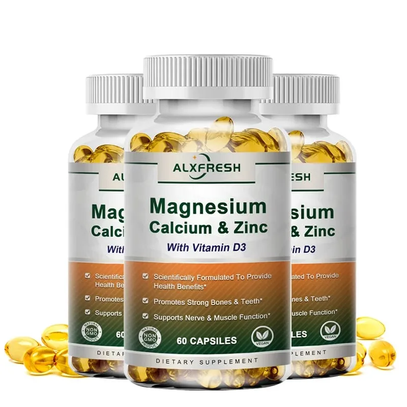 Alxfresh Calcium 1000mg Magnesium 400mg Zinc 25mg Vitamin D3 600 IU | Immune & Bone Nerve Support Health | Non-GMO | Gluten Free — image 8