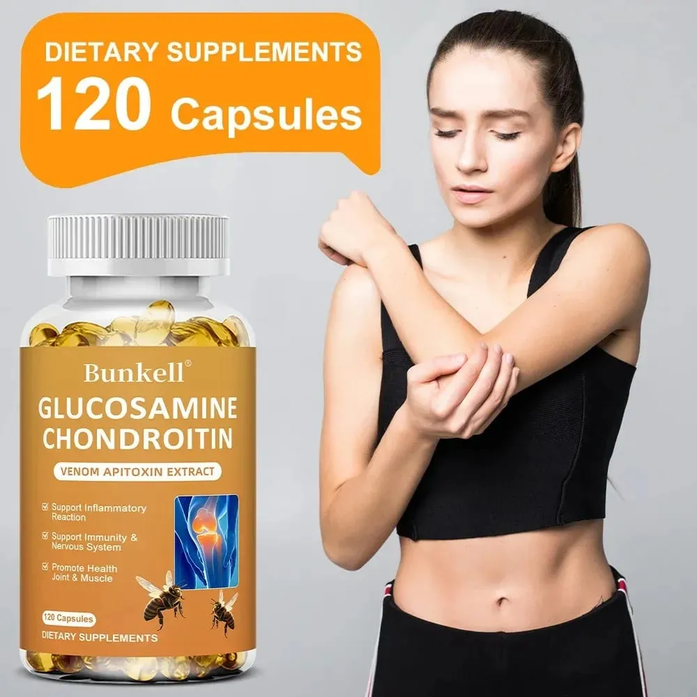 Glucosamine Chondroitin MSM 120 Capsules for Joint and Knee Health Immune System Non-GMO Gluten-Free