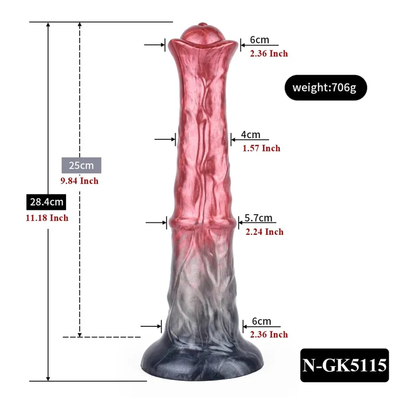 Silicone Horse Dildo Long Penis Anal Plug Huge Knot G-spot Vaginal Stimulator with Suction Cup Adult Sex toy for Women Men