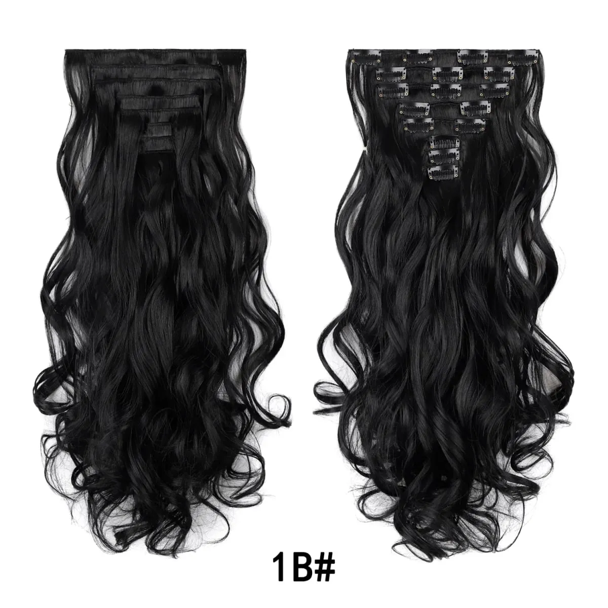 Clip In Hair Extension Curly 24 Inch 8 Pieces Hair Extensions for Women Daily Wear Work & Casual Styling Synthetic Hair Pieces