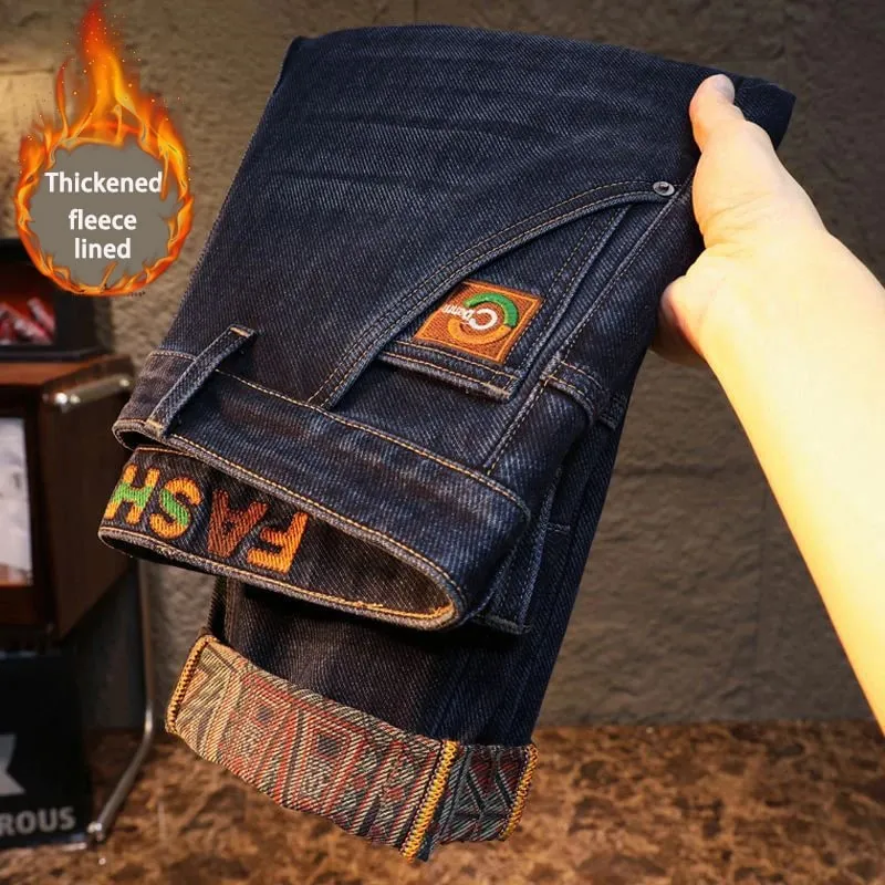 New Men's Slim Fit Jeans High-quality Pants Classic Blue Gray Black Casual and Simple