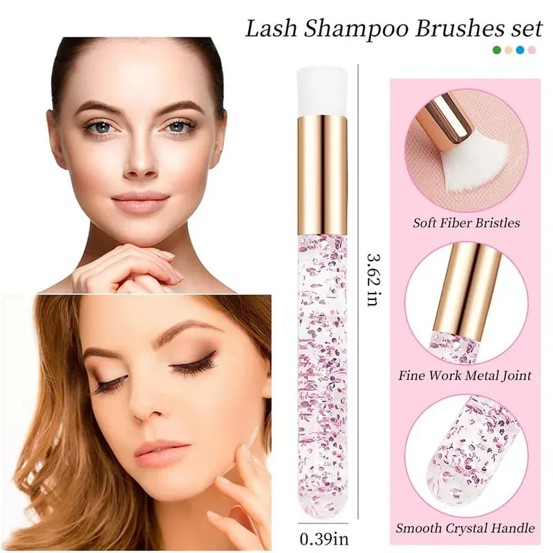 50/100pcs Eyelash Cleaning Brushes for Eyelash Extensions Glitter Lash Shampoo Brushes Nose Pore Cleansing Makeup Tools