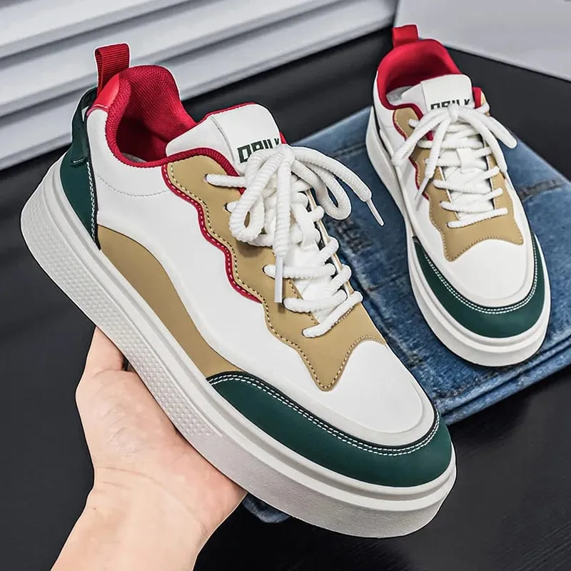 Men's shoes 2026 trend versatile sports and leisure board shoes fashionable outdoor white shoes comfortable and breathable