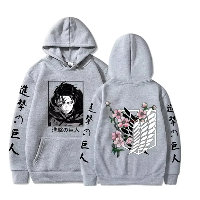 Nueva sudadera con capucha gigante de ataque Levi con capucha gráfica ropa para hombres y mujeres otoño cálida sudadera con capucha calle Top