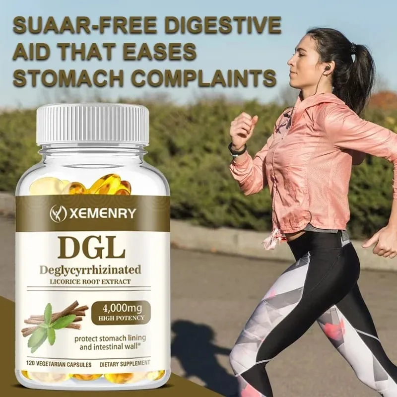 DGL Licorice Capsules 4000mg - Promotes Healthy Digestion Enhances Appetite Replenishes Energy and Accelerates Absorption