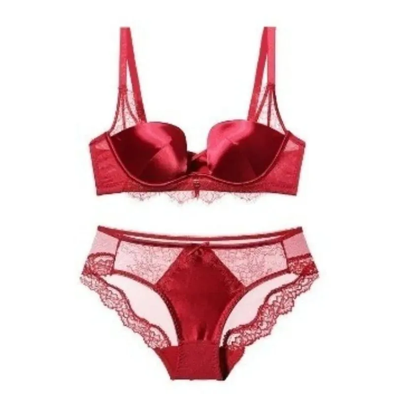 Fashion Leopard Bra Set Lift Up Support Push Up Soft Lace French Style for Ladies Home Daily Casual Wear All Seasons S-XL Suit