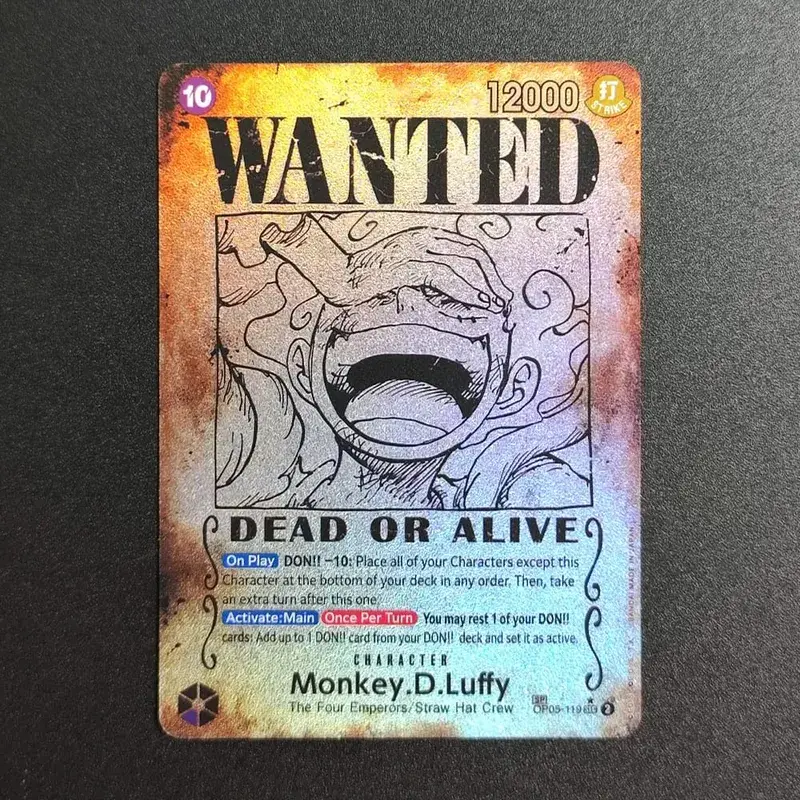 Proxy ONE PIECE CARD Luffy Shanks ACE Roger Teach Kaido Character Card Wanted Alternate Art English Collection Anime Cards