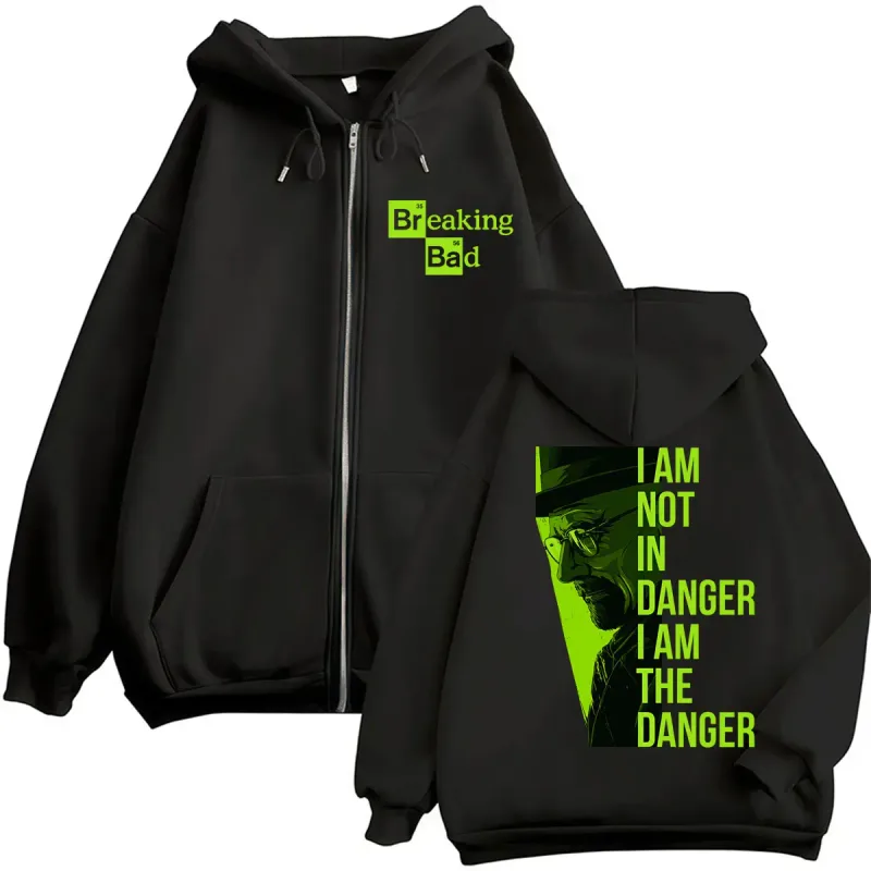 TV Dizisi Breaking Bad Heisenberg Zip Up Kapüşonlular Ben Tehlike Değilim Ben Tehlikeyim Erkek Kadın Eşofman Gevşek Sonbahar Rahat Mont