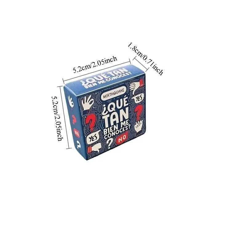 Spanish Ice-breaking Dialogue Game QUE TAN BIEN ME CONOCES Friends Party Card