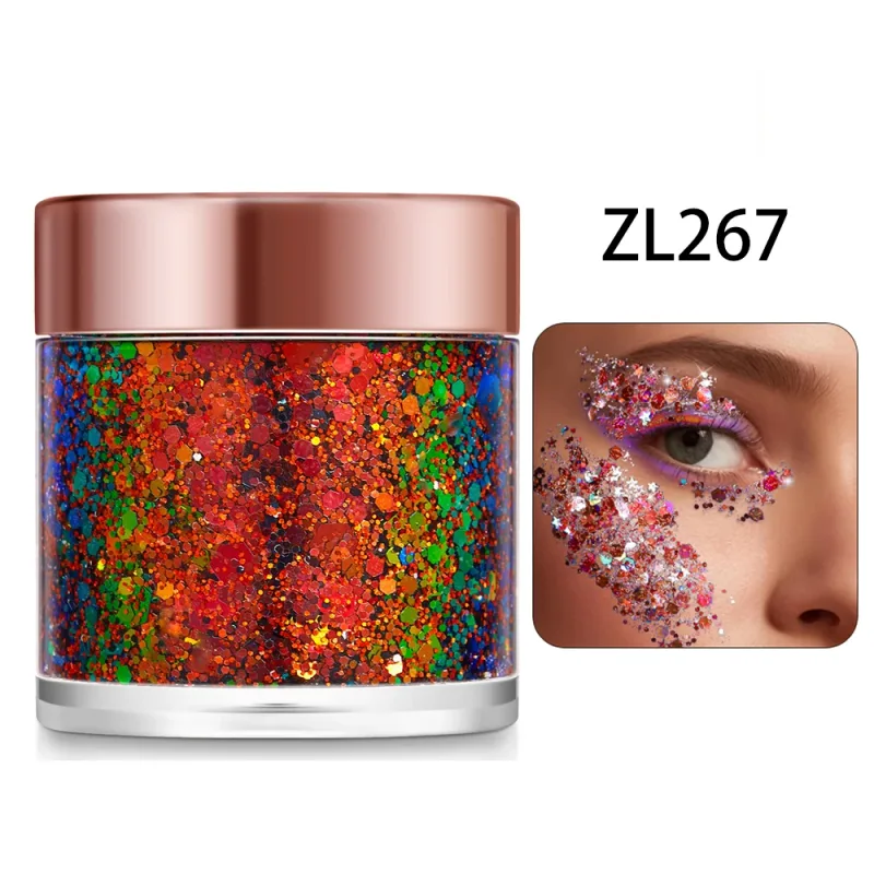 Chameleon Glitter Gel Sequins for Eye & Body Hair Makeup Bright Pearl Sequins Shimmer Face Shiny Decorations DIY Art & Parties
