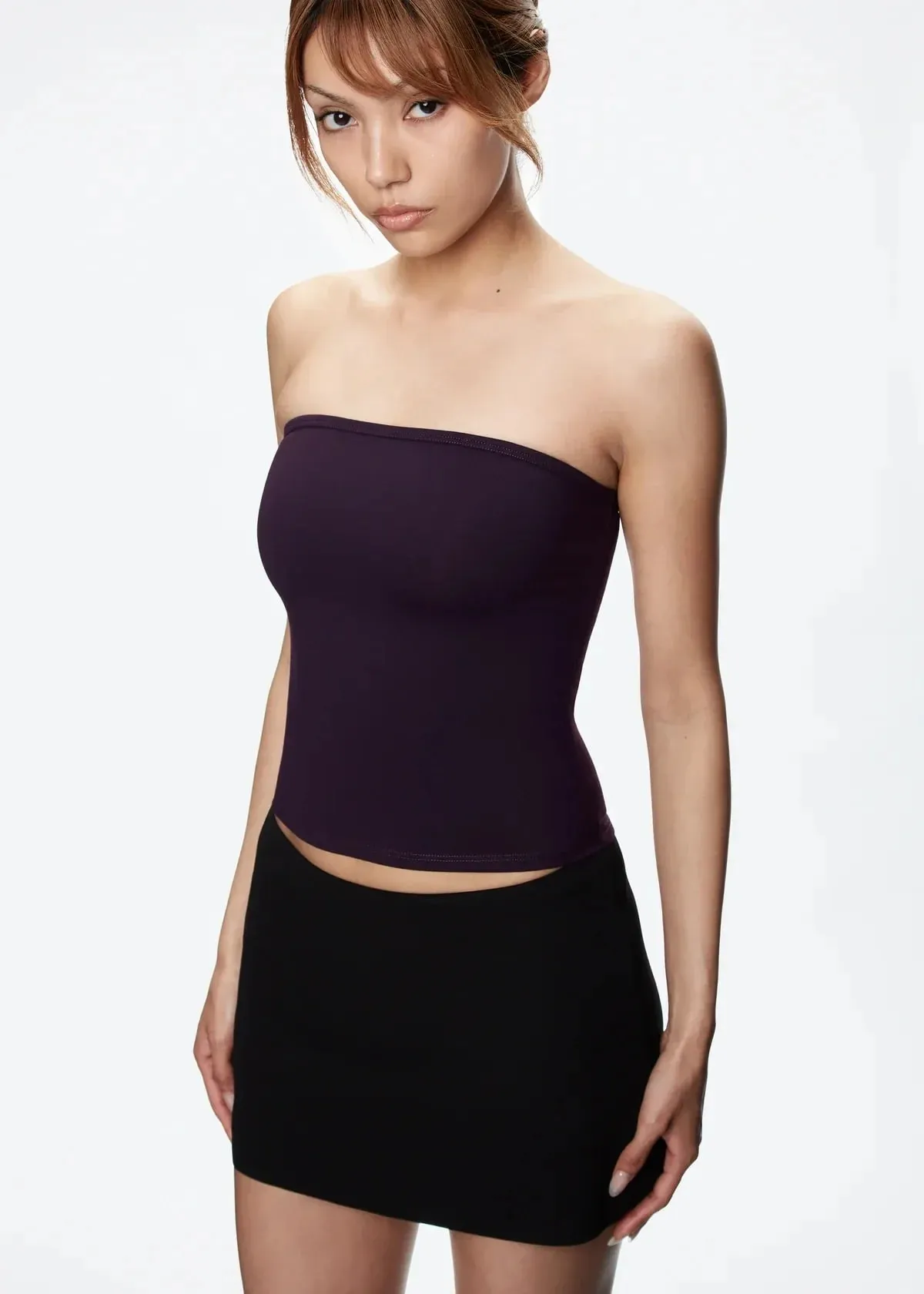 Tank Summer Women's Basic Tube Top Sexy Vest Fabric with High Elasticity and Skin-Friendly Top