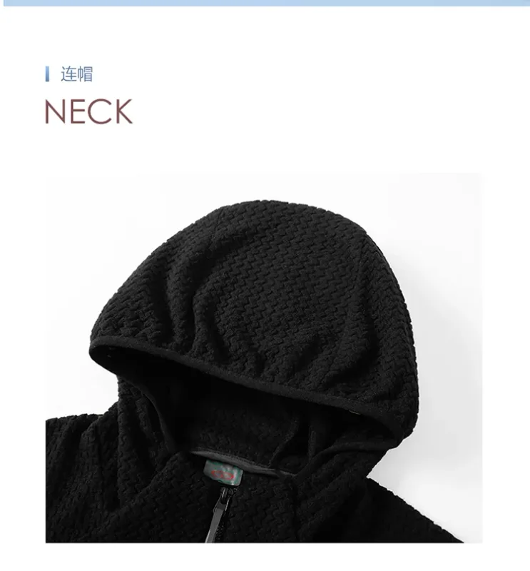 Fashionable and Versatile Warm Hooded Coats, High-quality Men's Zipper Coats for Fall/winter,Casual Sports Fitness Sweatshirts