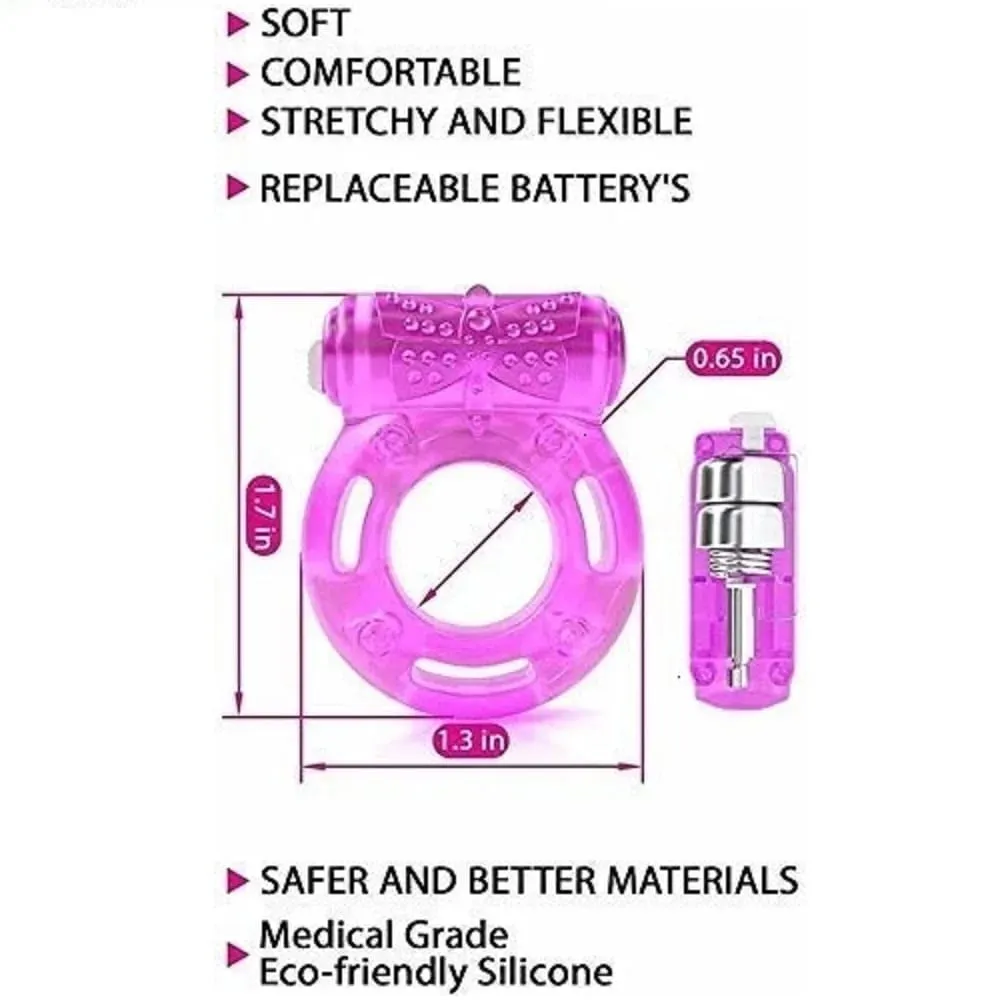 Estimulador clitoriano vibratório e anel intensificador de pênis, brinquedos sexuais para casal, ereção forte, anel peniano, gaiola para homens, desempenho sexual