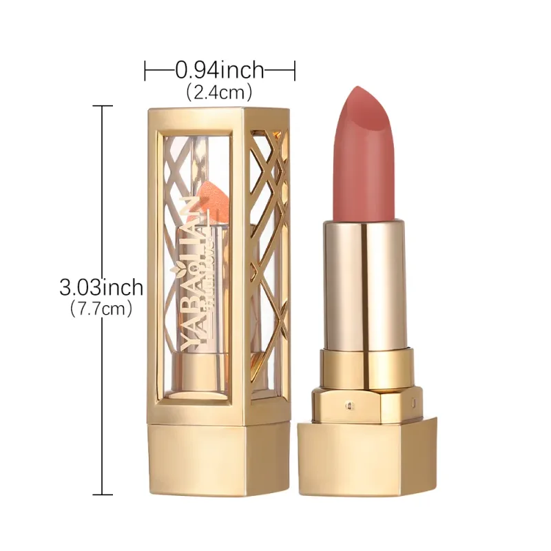 Batom creme antiaderente, brilho labial de longa duração, brilho labial fosco, à prova d'água e fácil de aplicar maquiagem