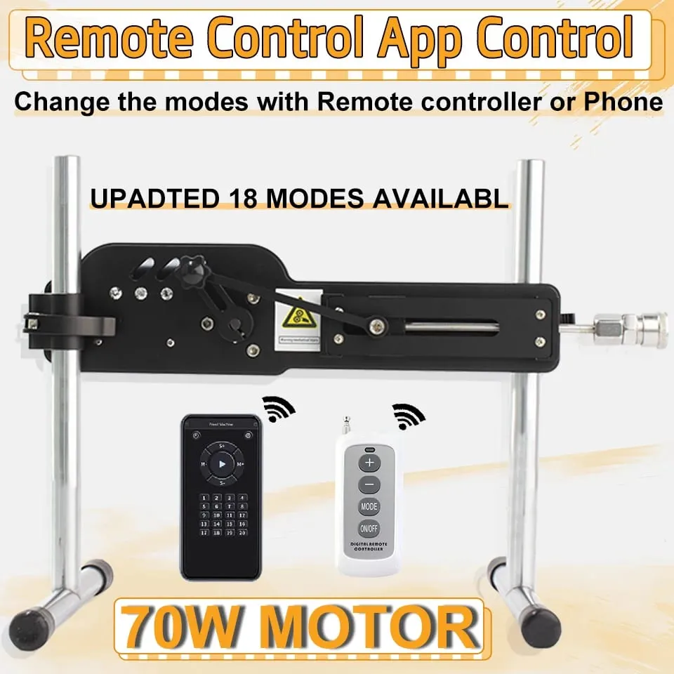 App-Controlled Mute High-Power 70W Dildo Sex Machine with Vac-u-Lock Dildo Attachments And Pumping Gun Adult Toy