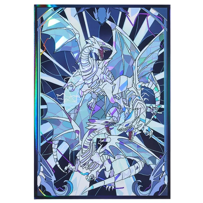 63x90mm 50-100pcs Blue eyed White Dragon Anime Card Sleeves Board Game Card Sleeves Game Collection Cards Protector for YGO — image 1