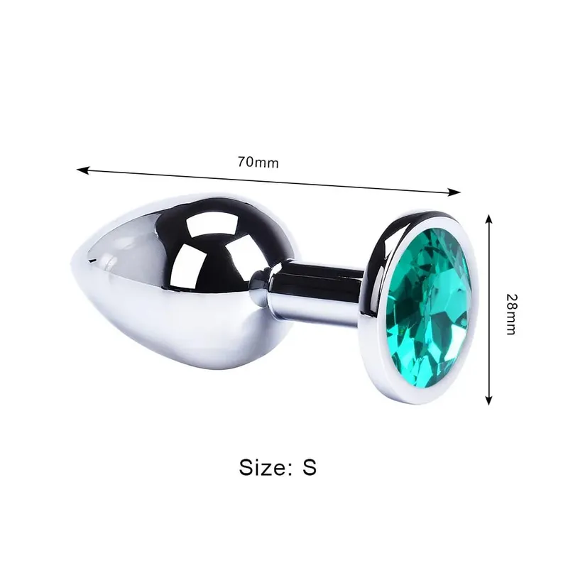 Stainless Steel Anal Plug Butt Plug With Jewelry Colorful Crystal Anus Plug Adults Sex Toys for Men Women Gay Adult Game Sex Toy
