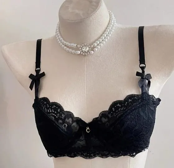Popular Pure Desire Lace Bra Set 32‑38AB Underwire Large Bust Minimizer Push Up Side Support Lingerie For Young Girls Daily Wear
