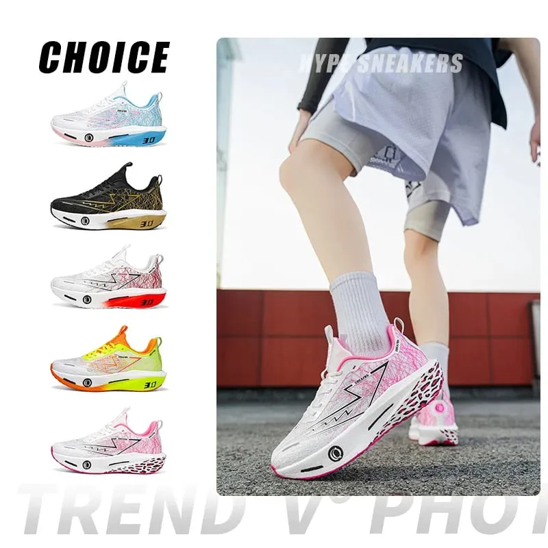 Sports Running Shoes Men Women Marathon Athletic Outdoor Carbon Plate Breathable Lightweight Comfortable Walking Trail Sneakers