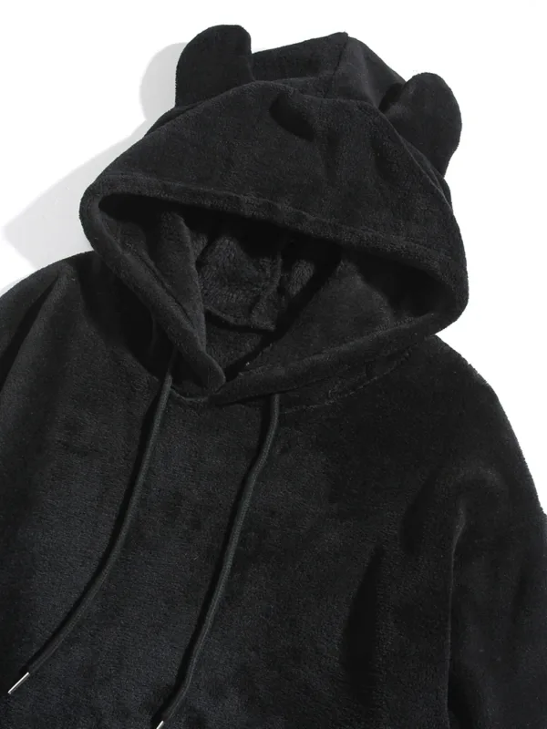 Men Autumn Winter Plus Size Hooded Coat Personality Fashion Casual Loose Daily Street Wear Male Hoodie Outerwear Tops