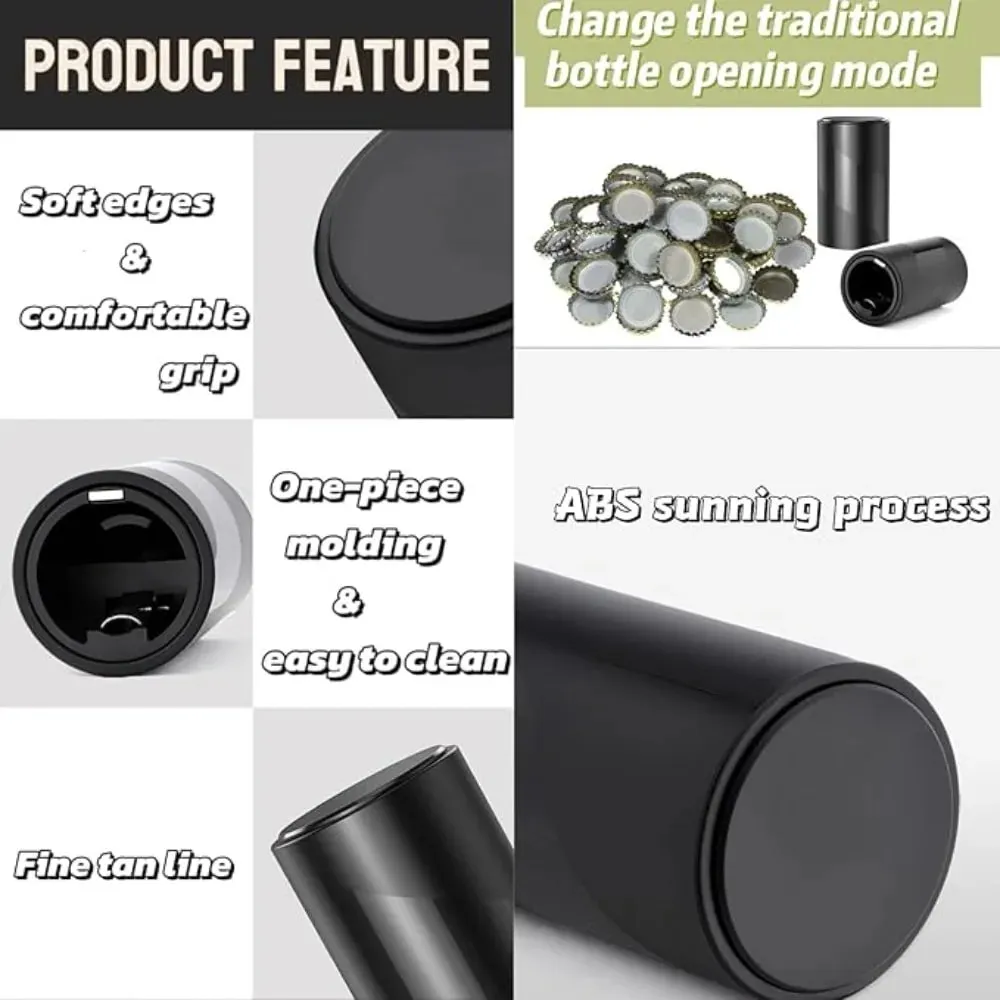 1-4Pcs Beer Bottle Opener Push Down Bottle Small Portable Opener Automatic Beer Opener for Home Party Bars Picnic Camping Hiking