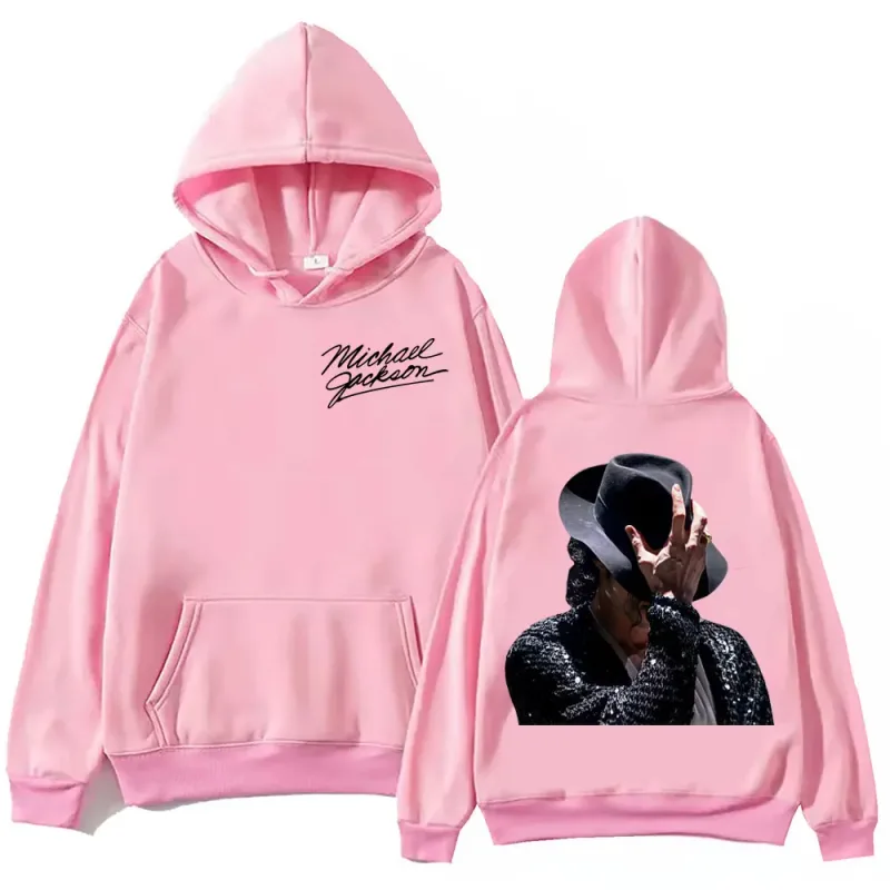 90's Singer Michael Jackson Graphic Hoodies Fashion Rock Vintage Hooded Sweatshirts Men Women Casual Fleece Oversized Pullovers