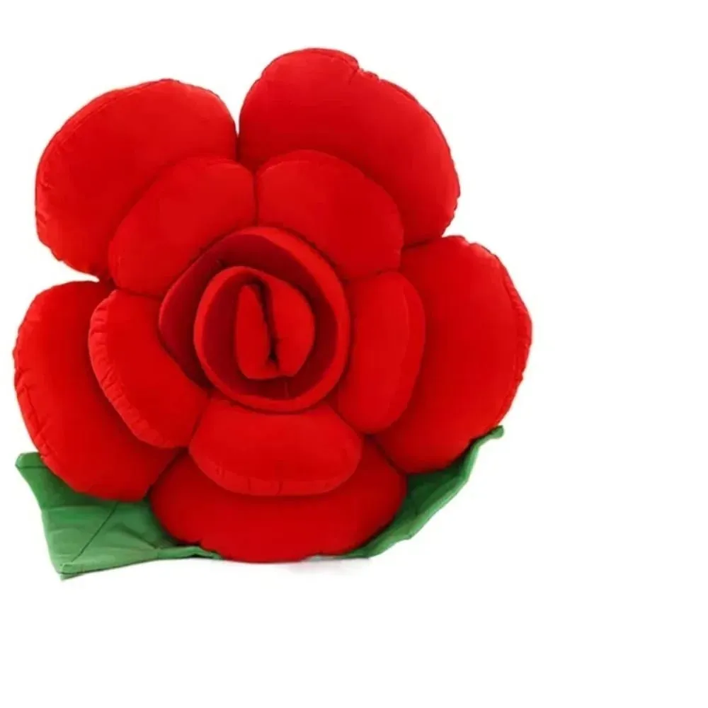 New Large Rose Shaped Pillow Simulated Colorful Sofa Flower Cushion Plush Car Interior Cushion Wedding Party Supplies