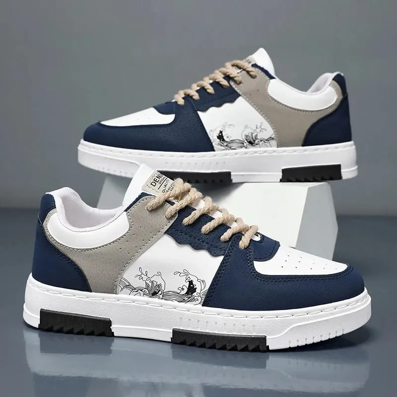 Fashionable Multifunctional Anti Slip and Wear-Resistant Casual Skateboarding Shoes Designed Specifically for Men Men's Lightwe