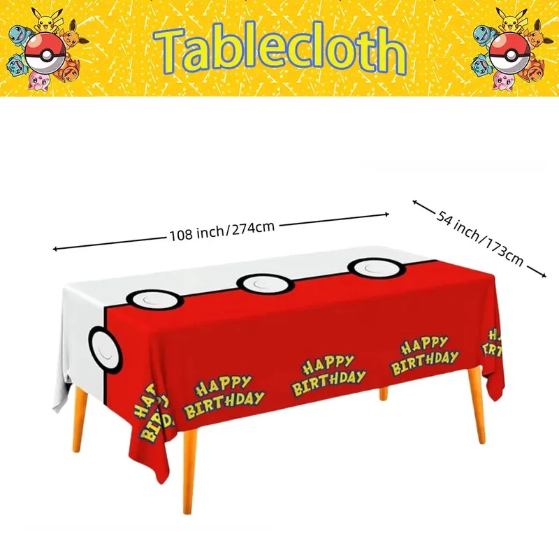 1/10 Chiếc Pokemon Khăn Trải Bàn Trang Trí Sinh Nhật Dùng Một Lần Khăn Trải Bàn Pikachu Tablecover Trẻ Em Quà Tặng Sinh Nhật Cho Bé Tiếp Liệu