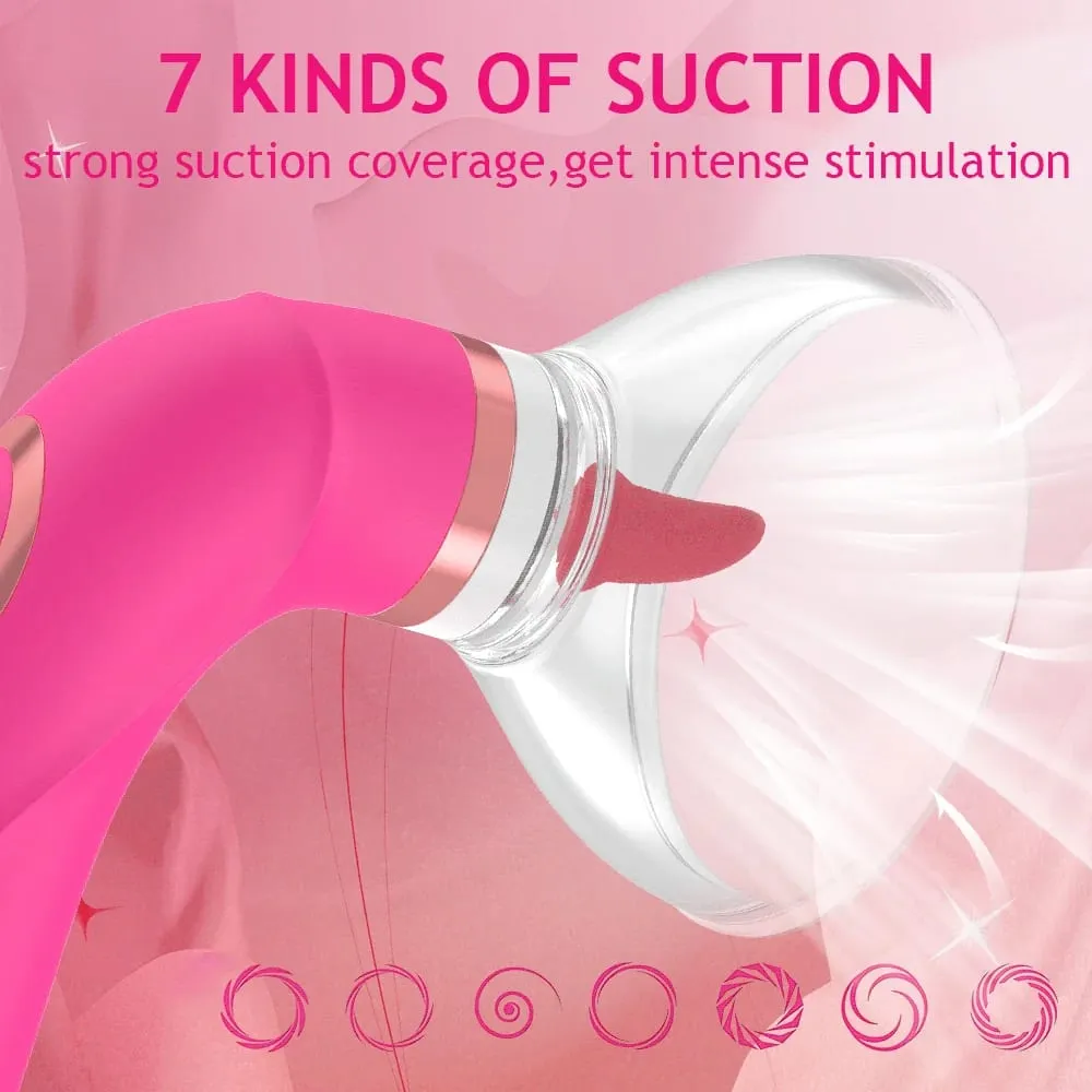 Kvinnlig Clit Sucker Vibrator Sexleksak Kraftfull avsugning Sugande bröstvårtor Stimulering Slicka fitta Massage Onani G Spot Orgasm